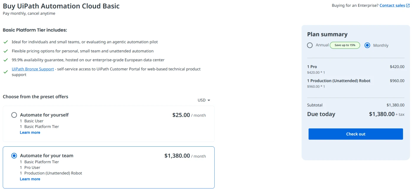uipath rpa pricing