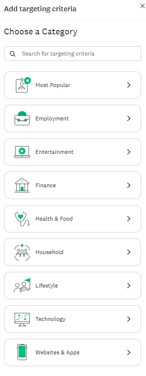 Survey participants criteria of SurveyMonkey platform, one of the survey participant recruitment tools Survey participants criteria of SurveyMonkey platform, one of the survey participant recruitment tools