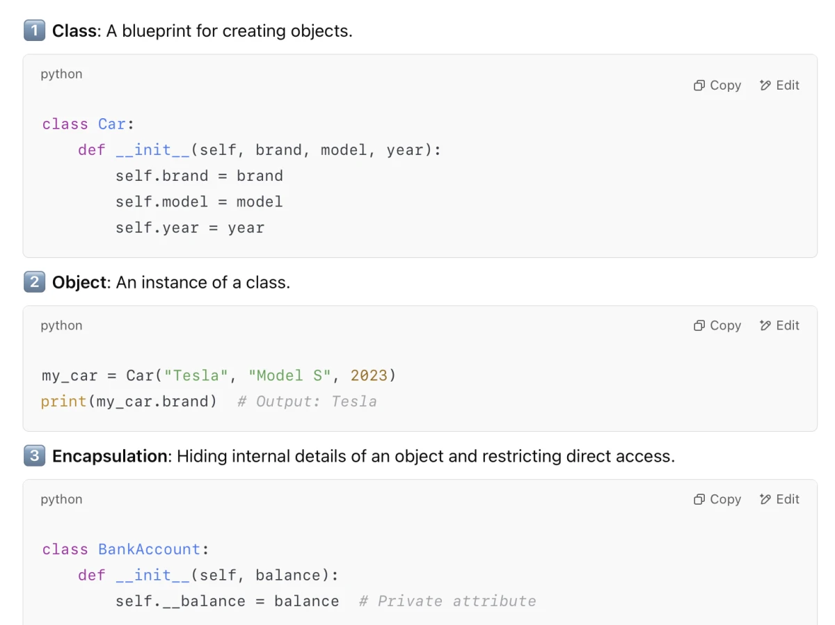 ChatGPT explains the question “What is object-oriented programming and how does it work?" ChatGPT explains the question “What is object-oriented programming and how does it work?"