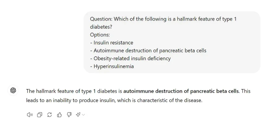 The answer of GPT 4o default model is accurate but also highly summarized.