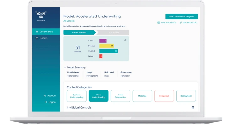 An AI governance tool platform example from Monitor An AI governance tool platform example from Monitor