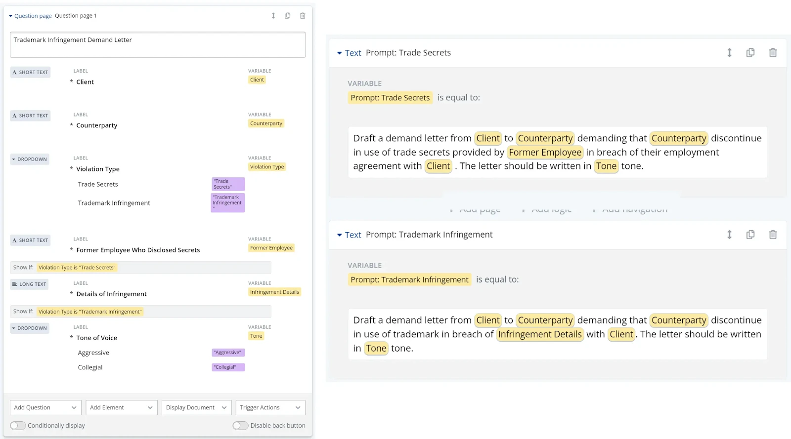 La imagen es un ejemplo de cómo ndMAX Studio genera documentos.