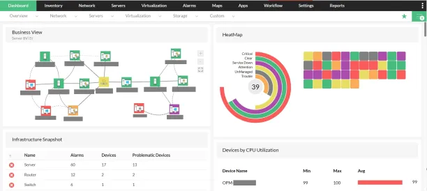 manageengine op manager: network monitoring tools in windows
