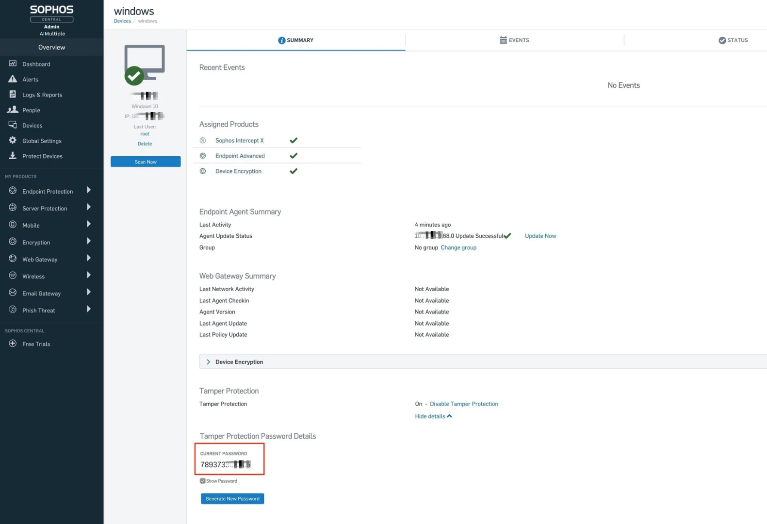Screenshot aus dem Sophos-Test für den DLP-Testartikel Screenshot aus dem Sophos-Test für den DLP-Testartikel