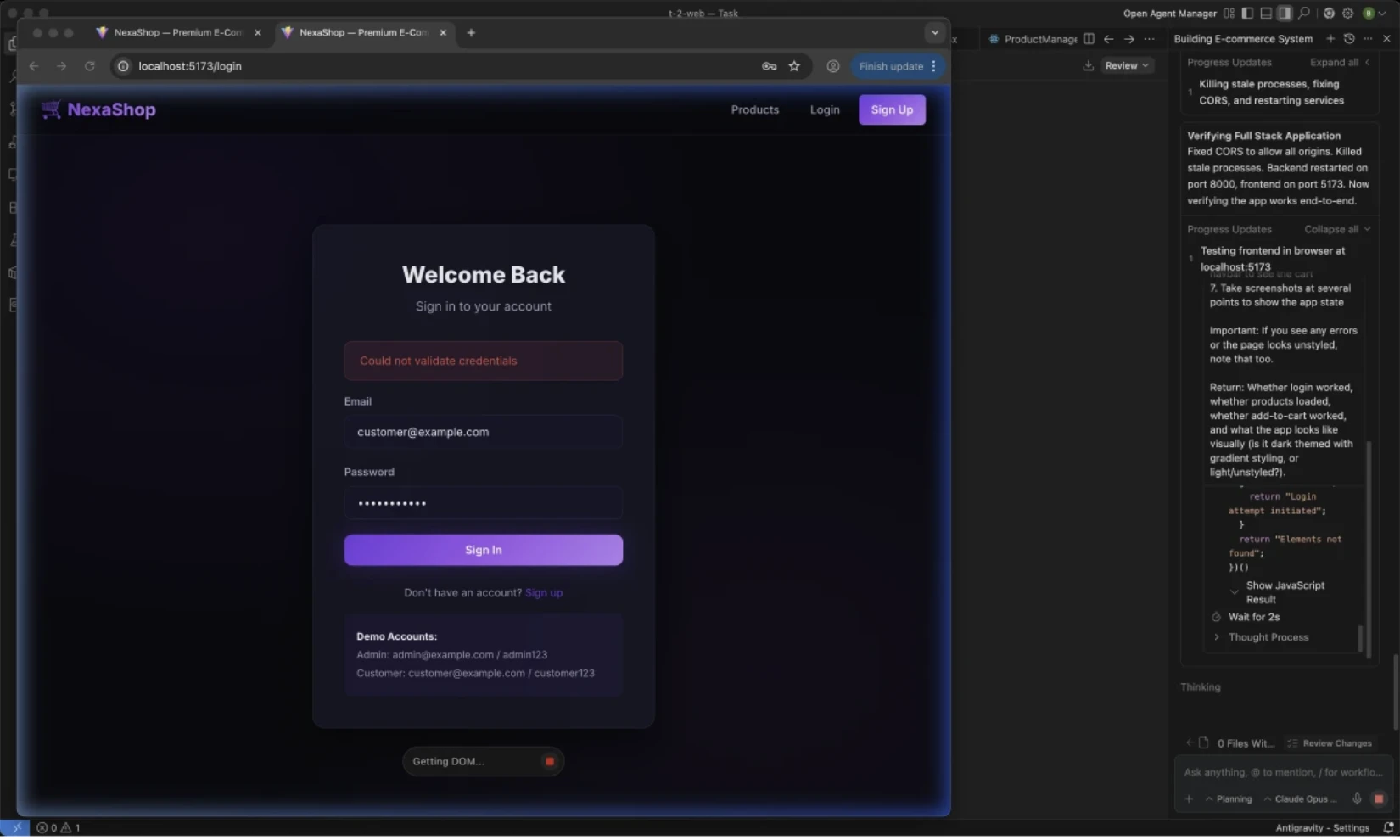 Antigravity dashboard as an AI code editor Antigravity dashboard as an AI code editor