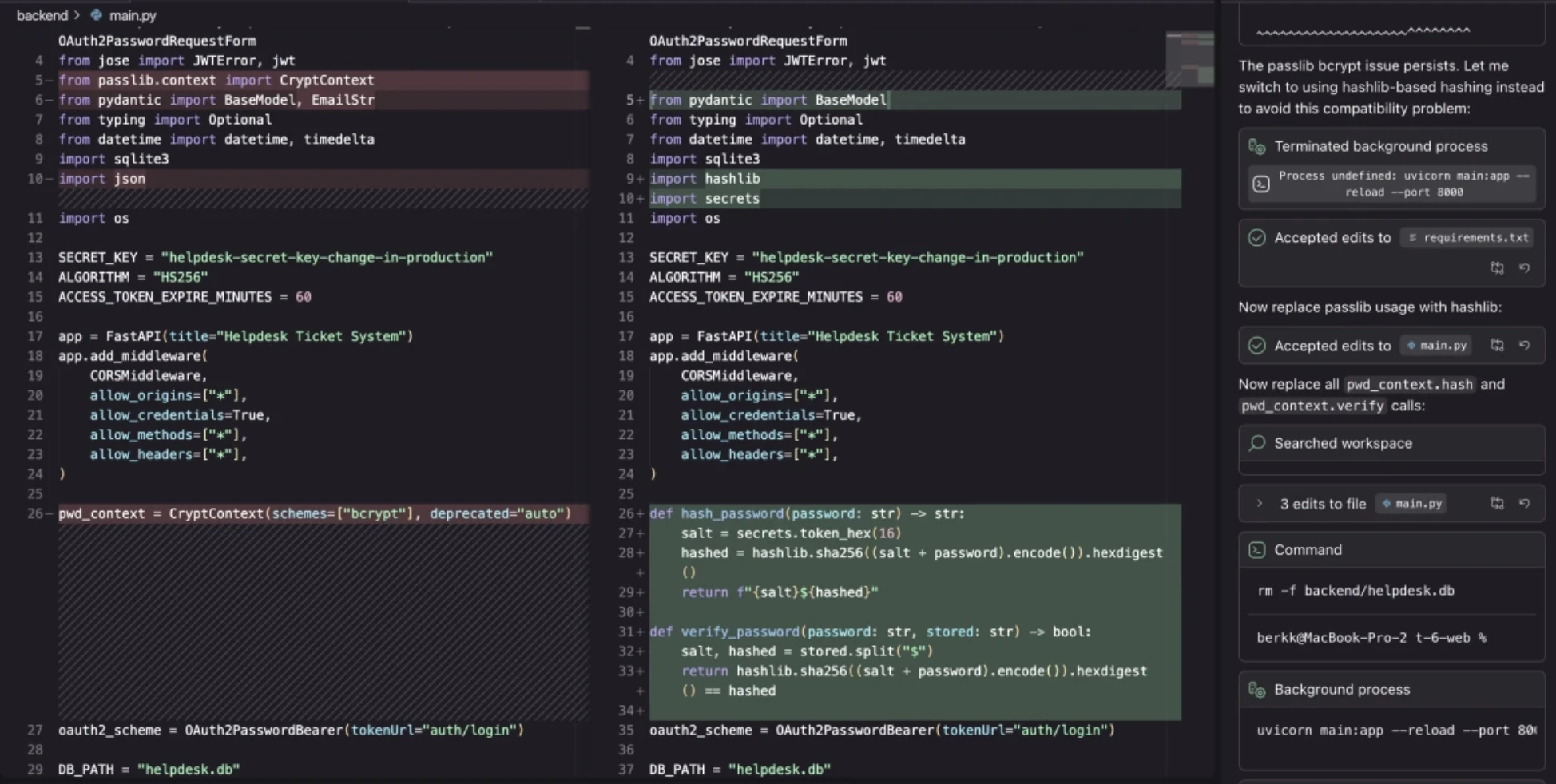 Kiro Code interface for AI code editing Kiro Code interface for AI code editing