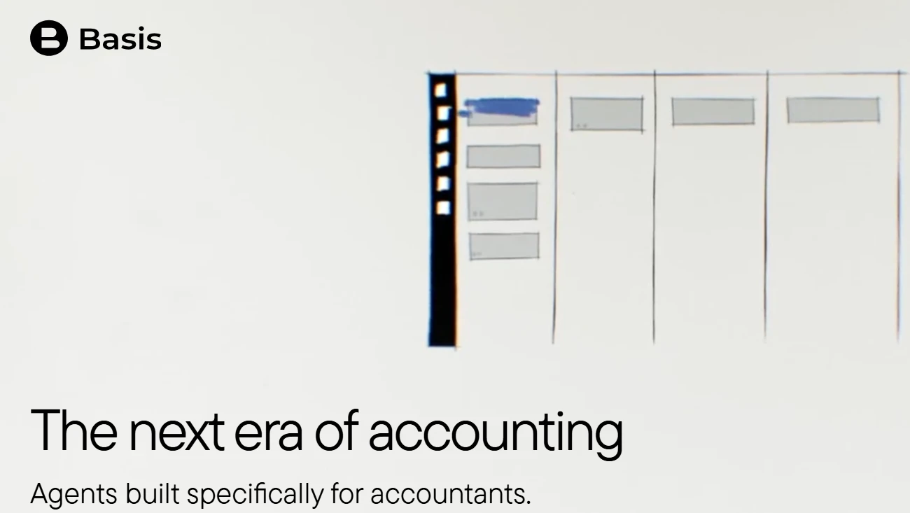 website image of Basis AI, one of the accounting AI agnets