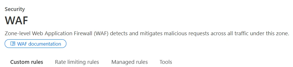 free version of cloudflare waf, one of the common waf solutions, allos to add up to 5 custom rules. free version of cloudflare waf, one of the common waf solutions, allos to add up to 5 custom rules.
