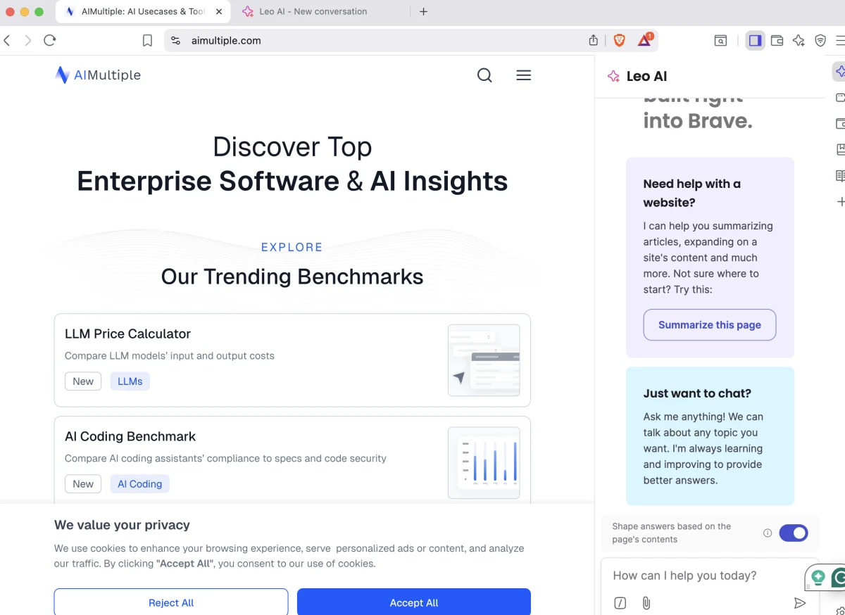 Successfully provided a summary covering enterprise software insights.