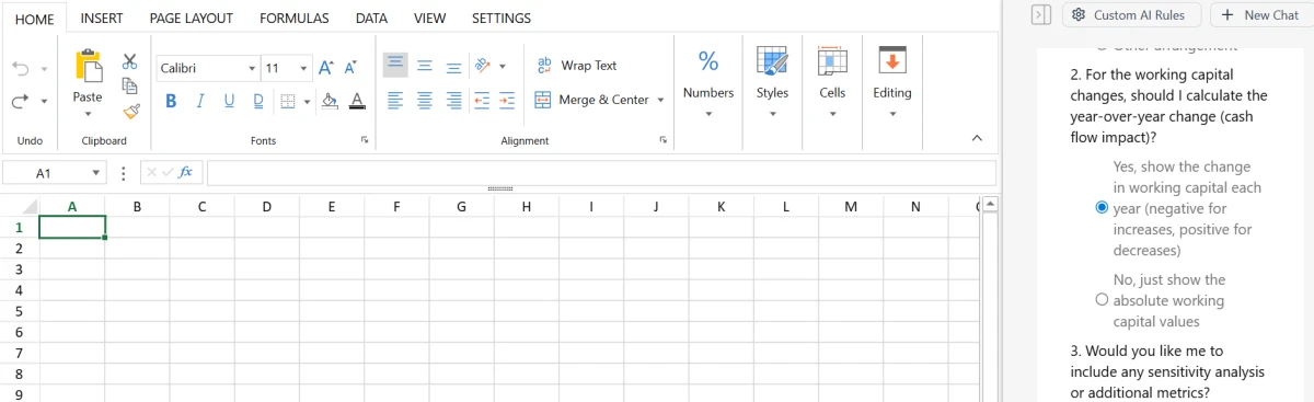 Excel sheet with chat in TryShortcut, an AI Excel solution Excel sheet with chat in TryShortcut, an AI Excel solution