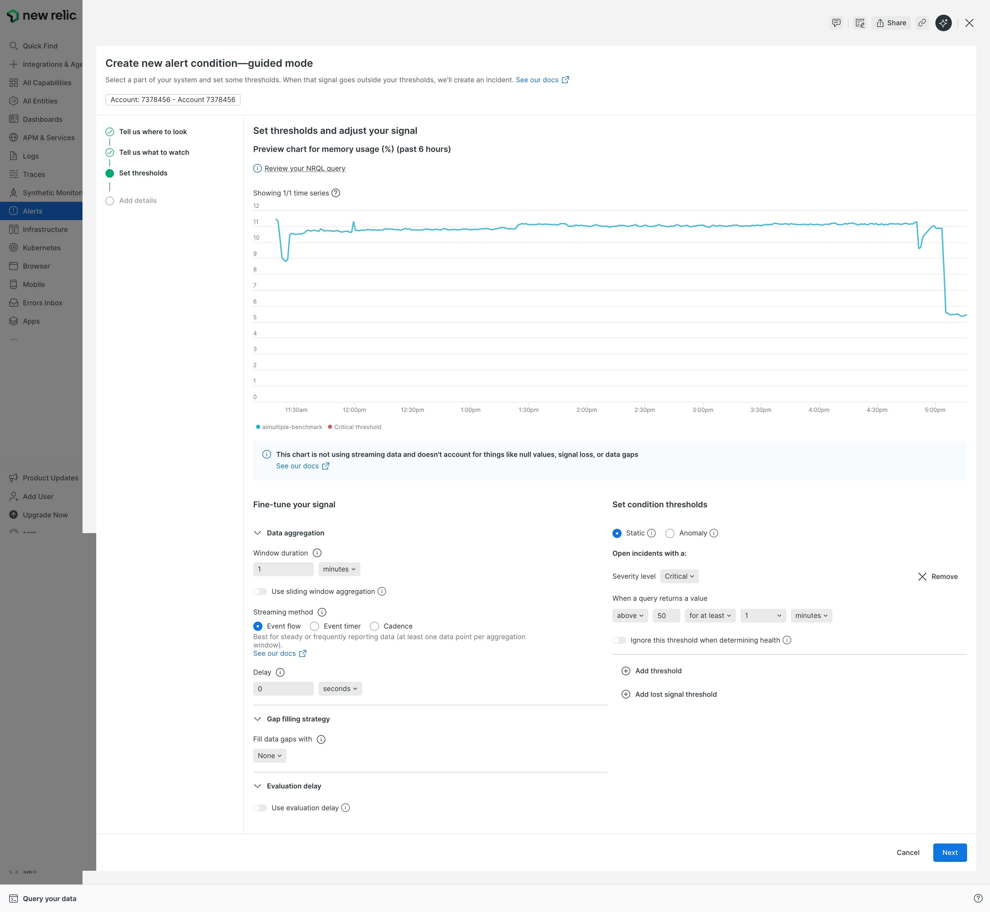 New Relic uyarı yapılandırması