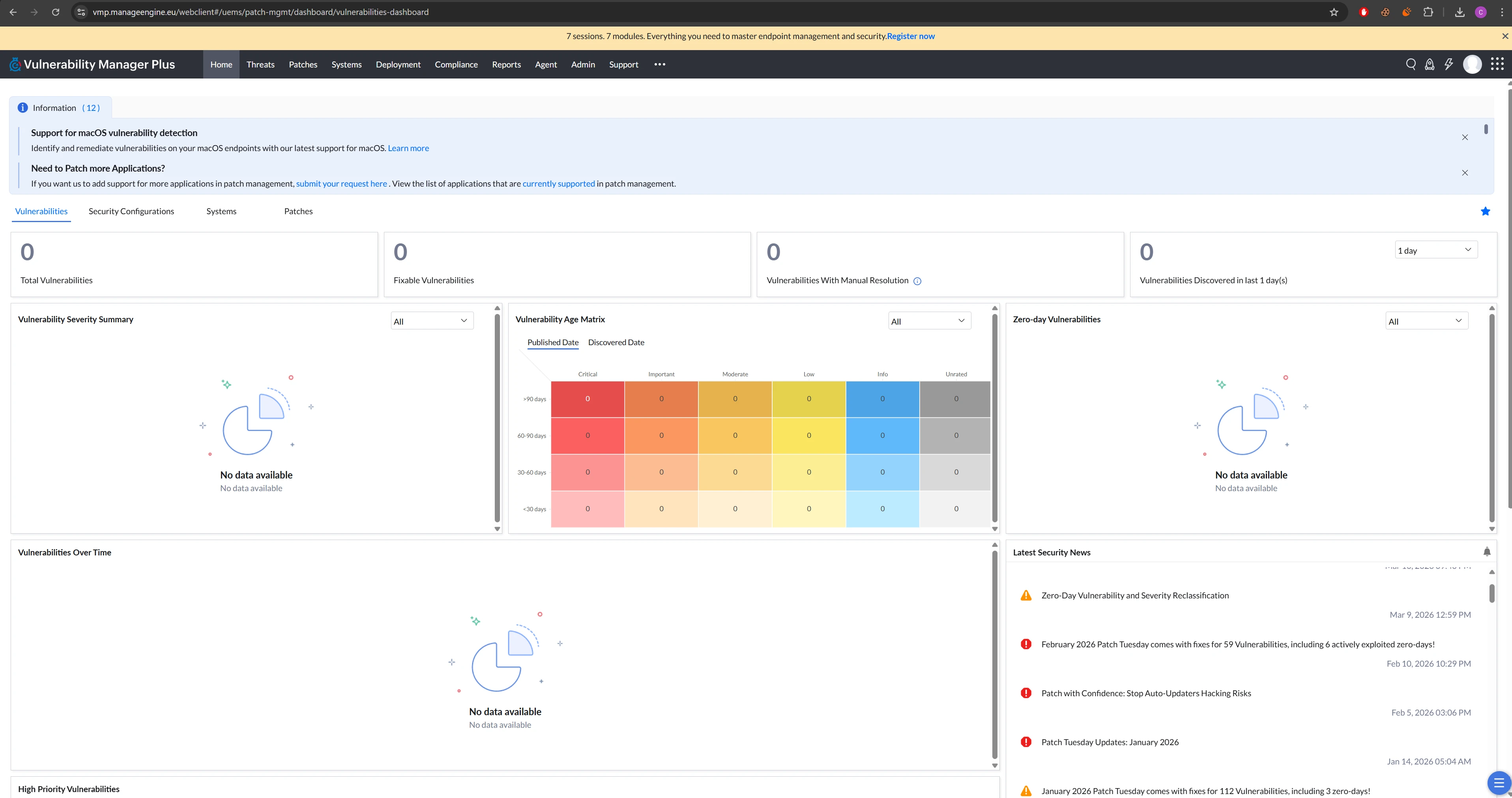 Panel de vulnerabilidades: Matriz de antigüedad, flujo de Noticias de seguridad más recientes Panel de vulnerabilidades: Matriz de antigüedad, flujo de Noticias de seguridad más recientes