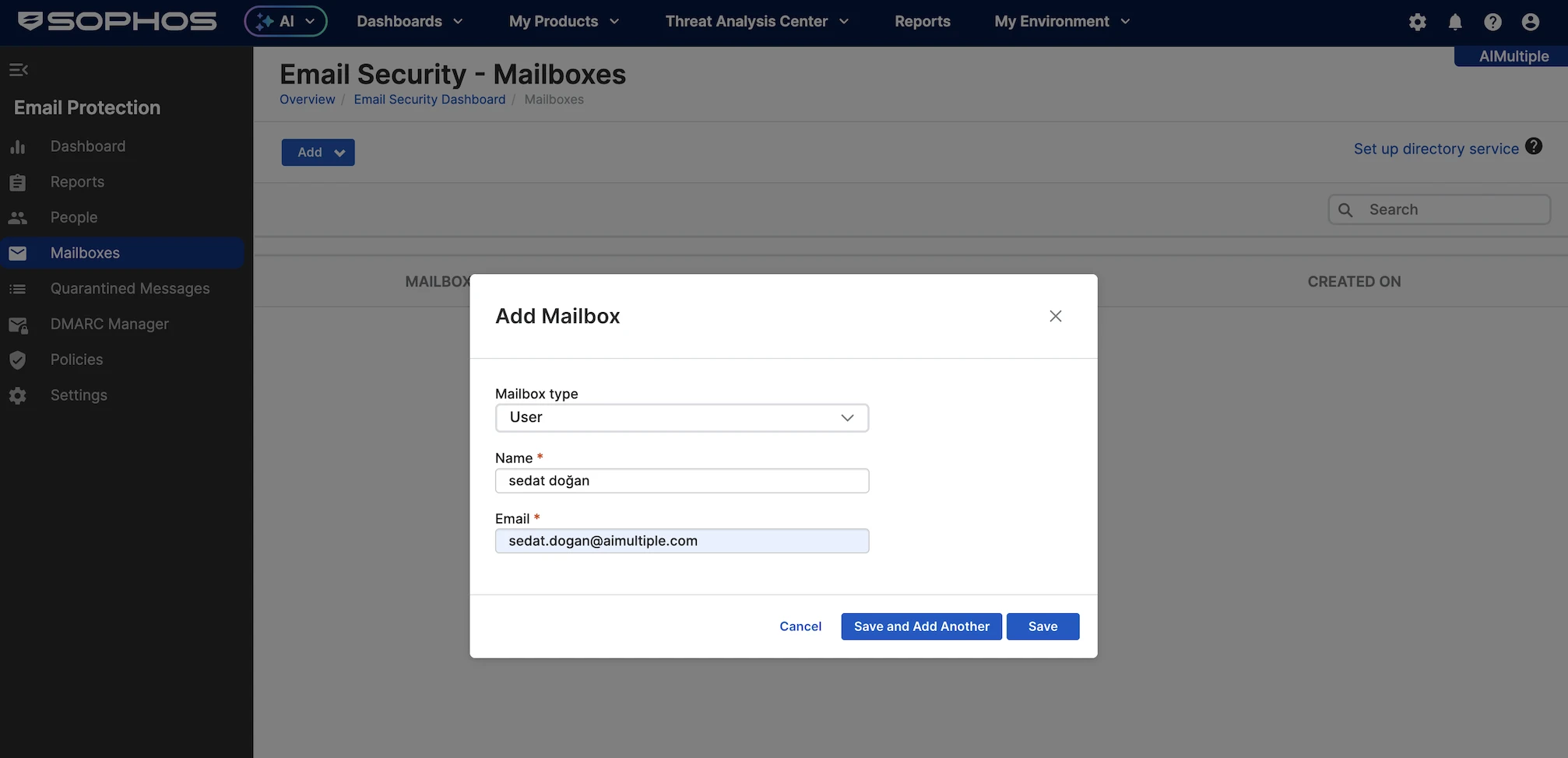 Add mailbox example
