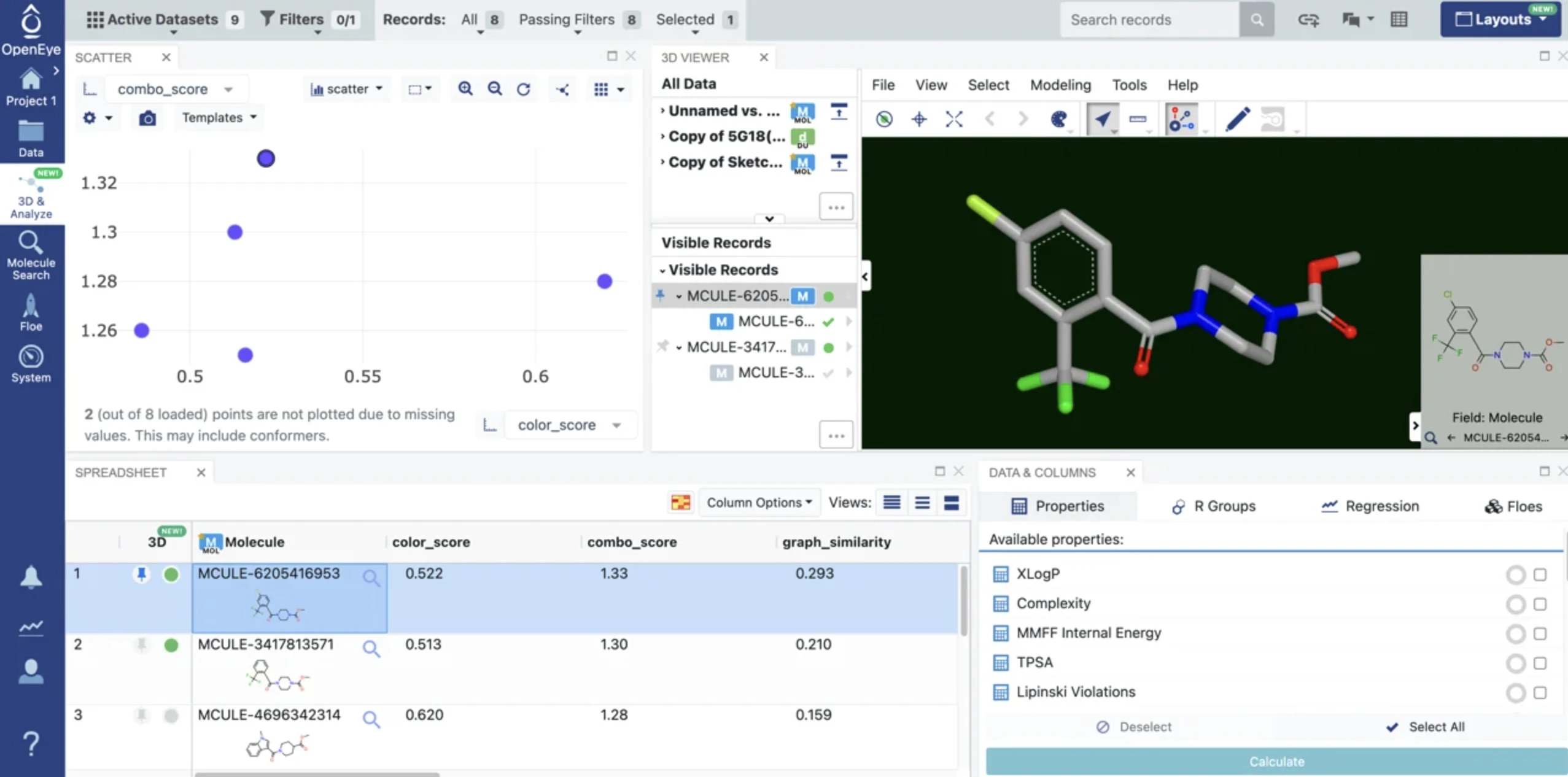 Orion's 3D simulation and analysis dashboard.