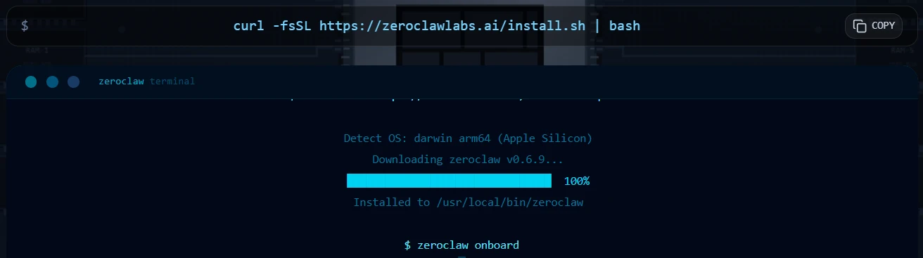 terminal de ZeroClaw, una alternativa a OpenClaw terminal de ZeroClaw, una alternativa a OpenClaw