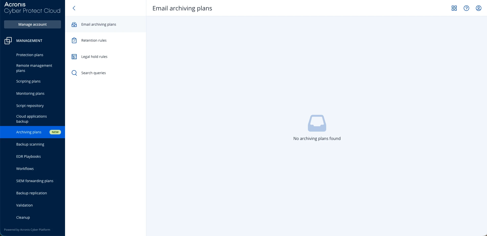 Acronis Backup Cloud for Service Providers