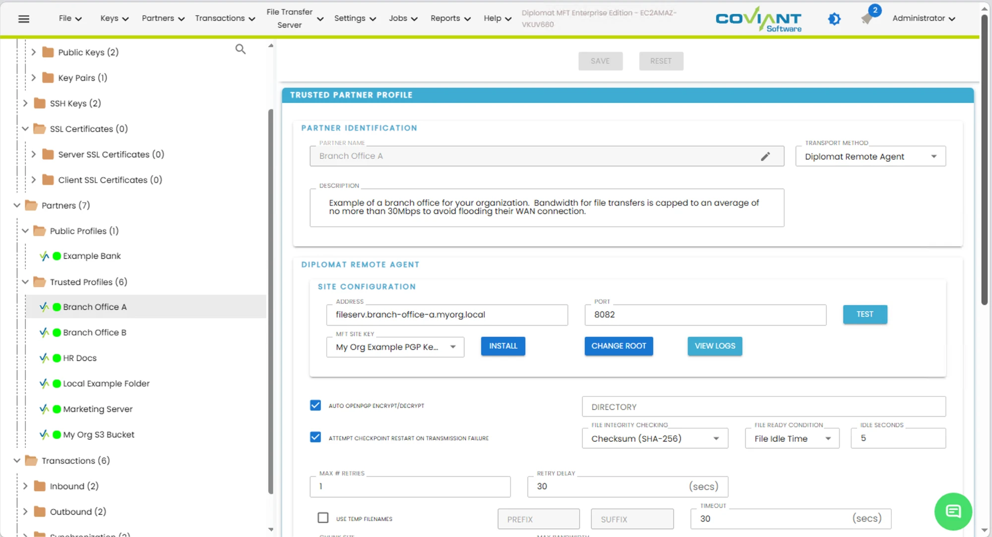 Diplomat Managed File Transfer