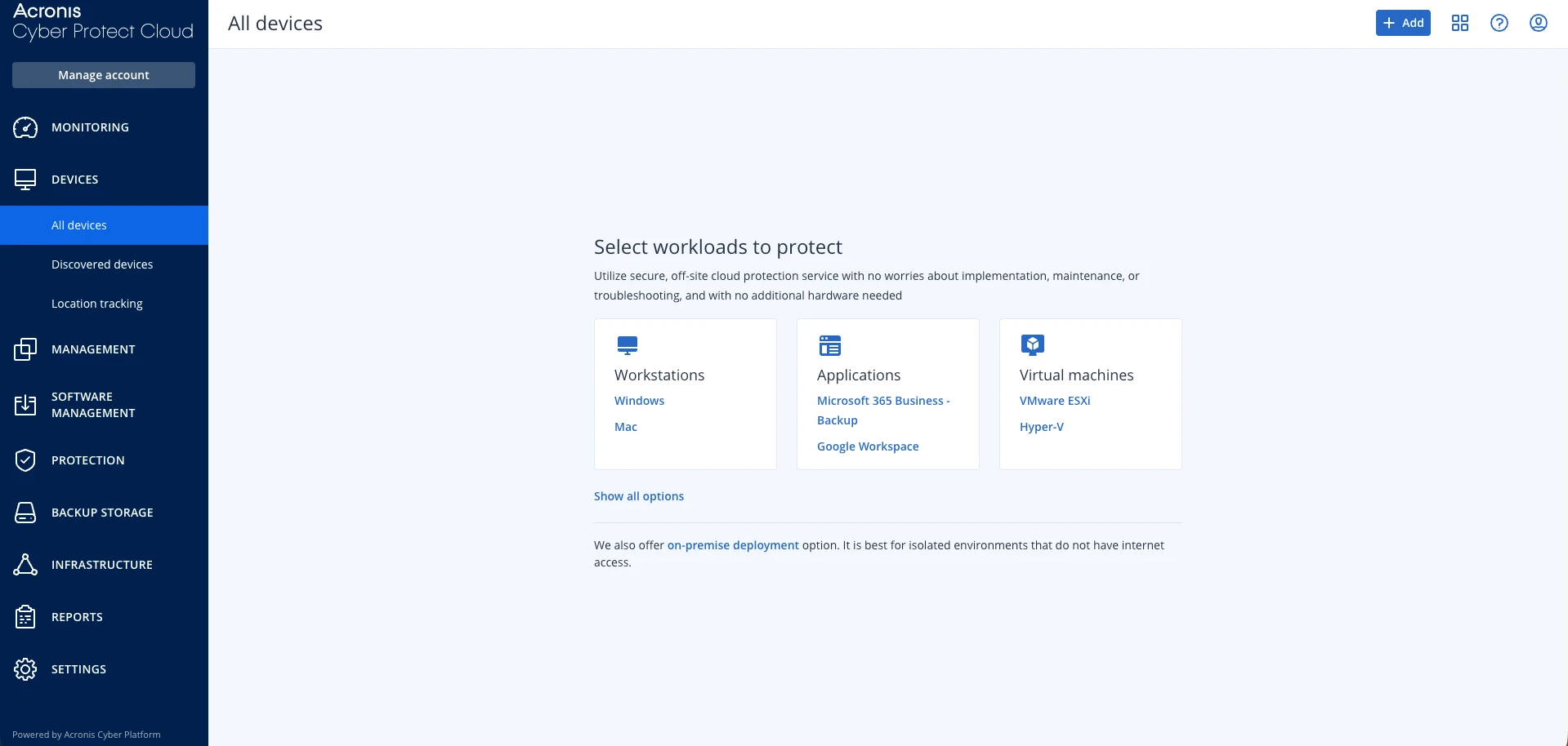 Acronis Backup Cloud for Service Providers