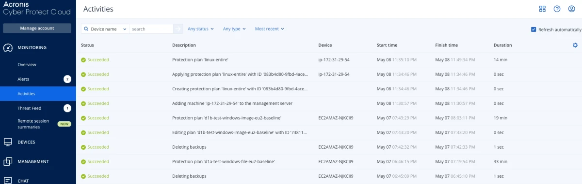 Acronis Backup Cloud for Service Providers