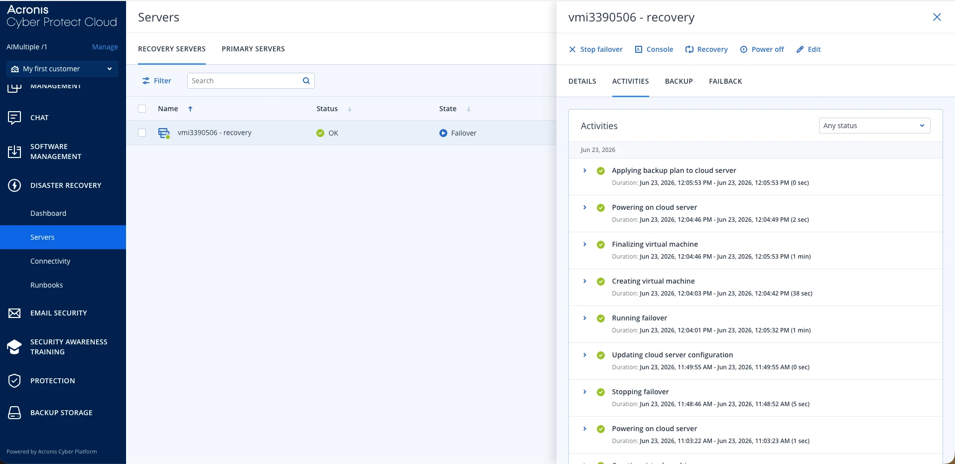 Acronis Backup Cloud for Service Providers