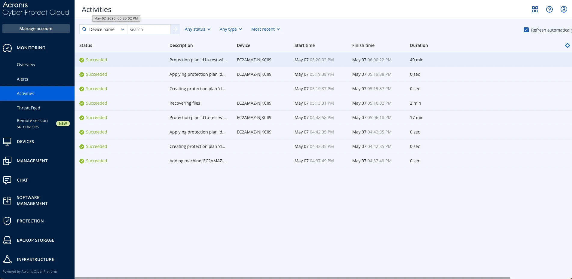 Acronis Backup Cloud for Service Providers