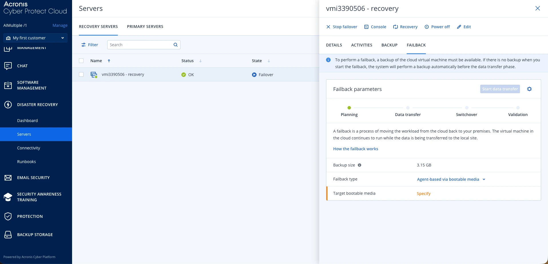 Acronis Backup Cloud for Service Providers