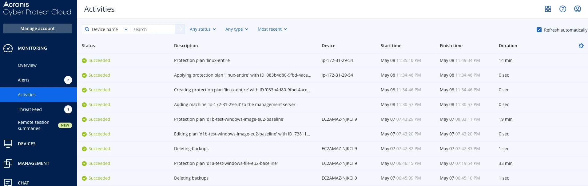 Acronis Backup Cloud for Service Providers