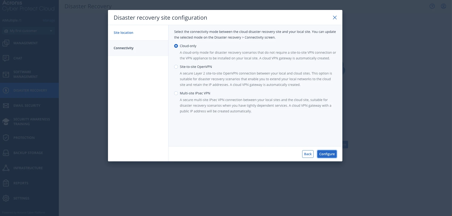 Acronis Backup Cloud for Service Providers