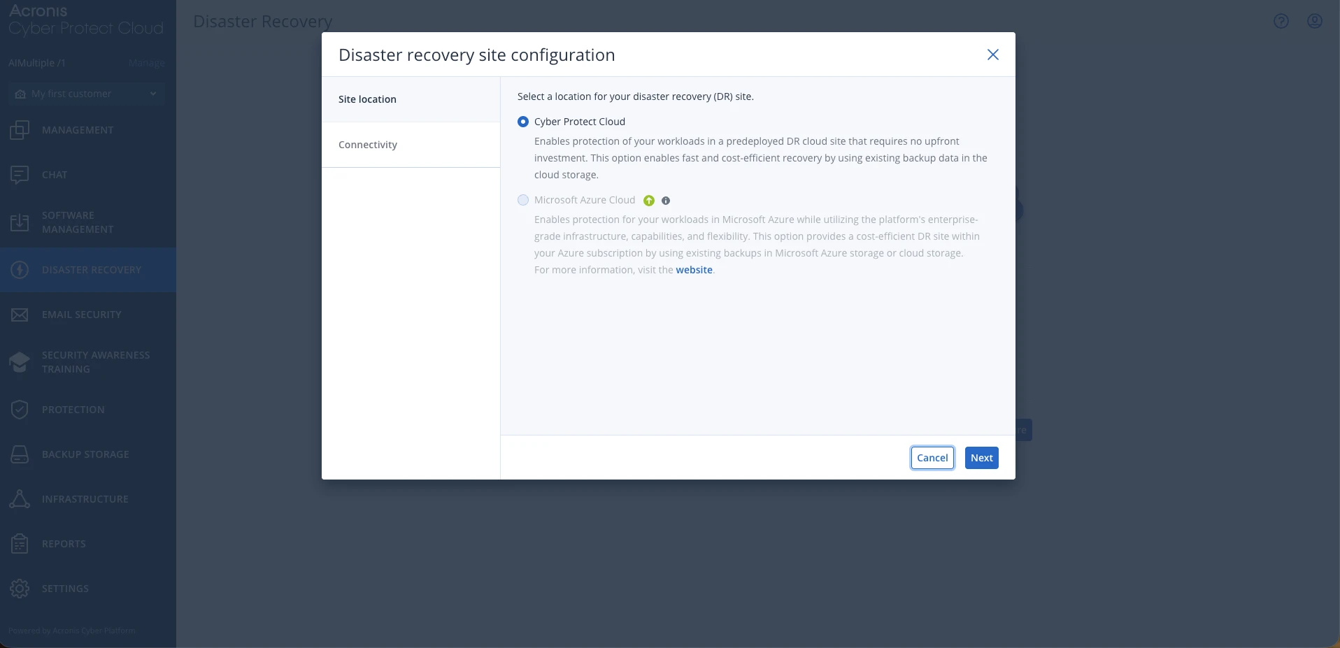Acronis Backup Cloud for Service Providers