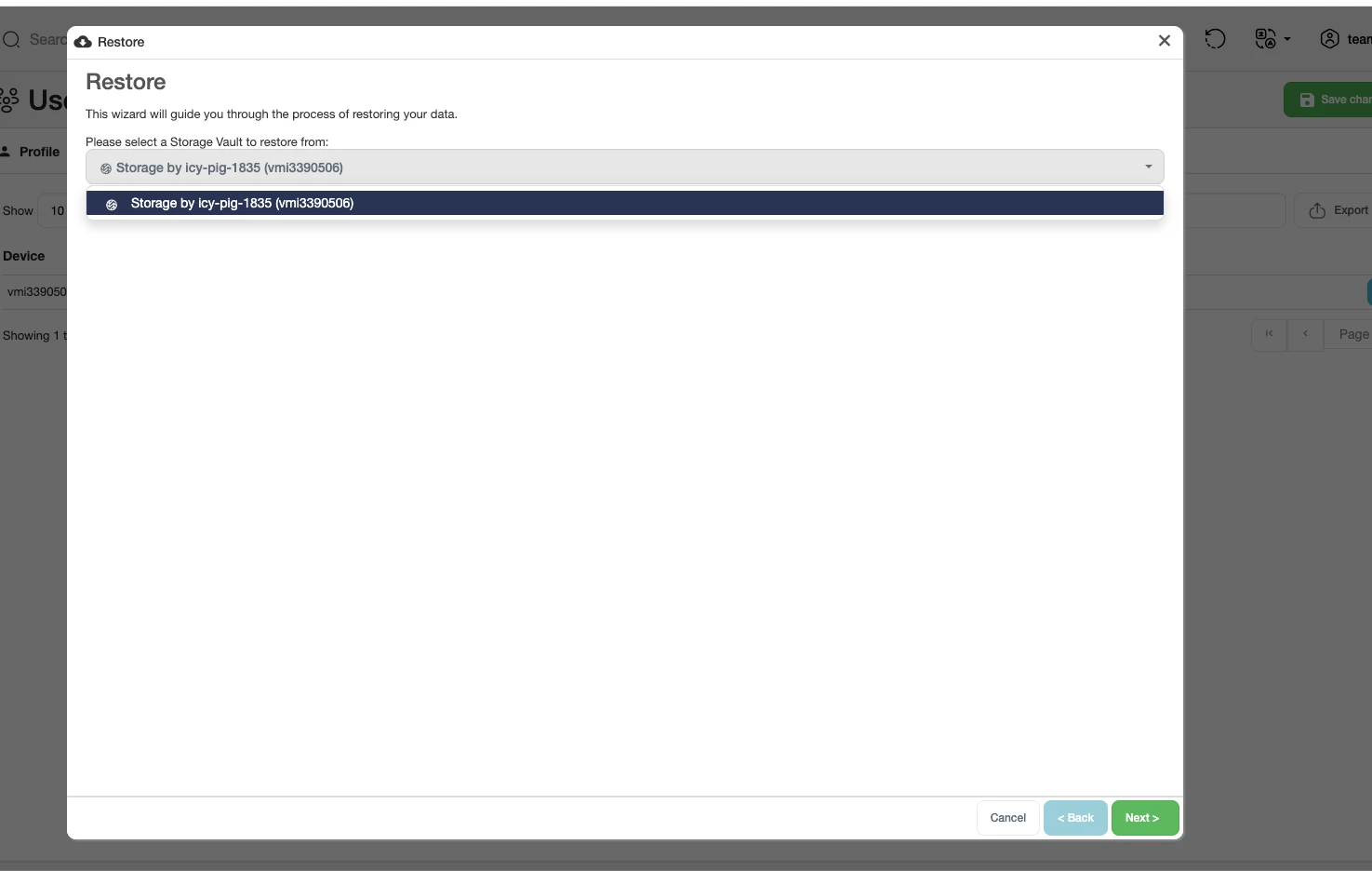Comet Backup
