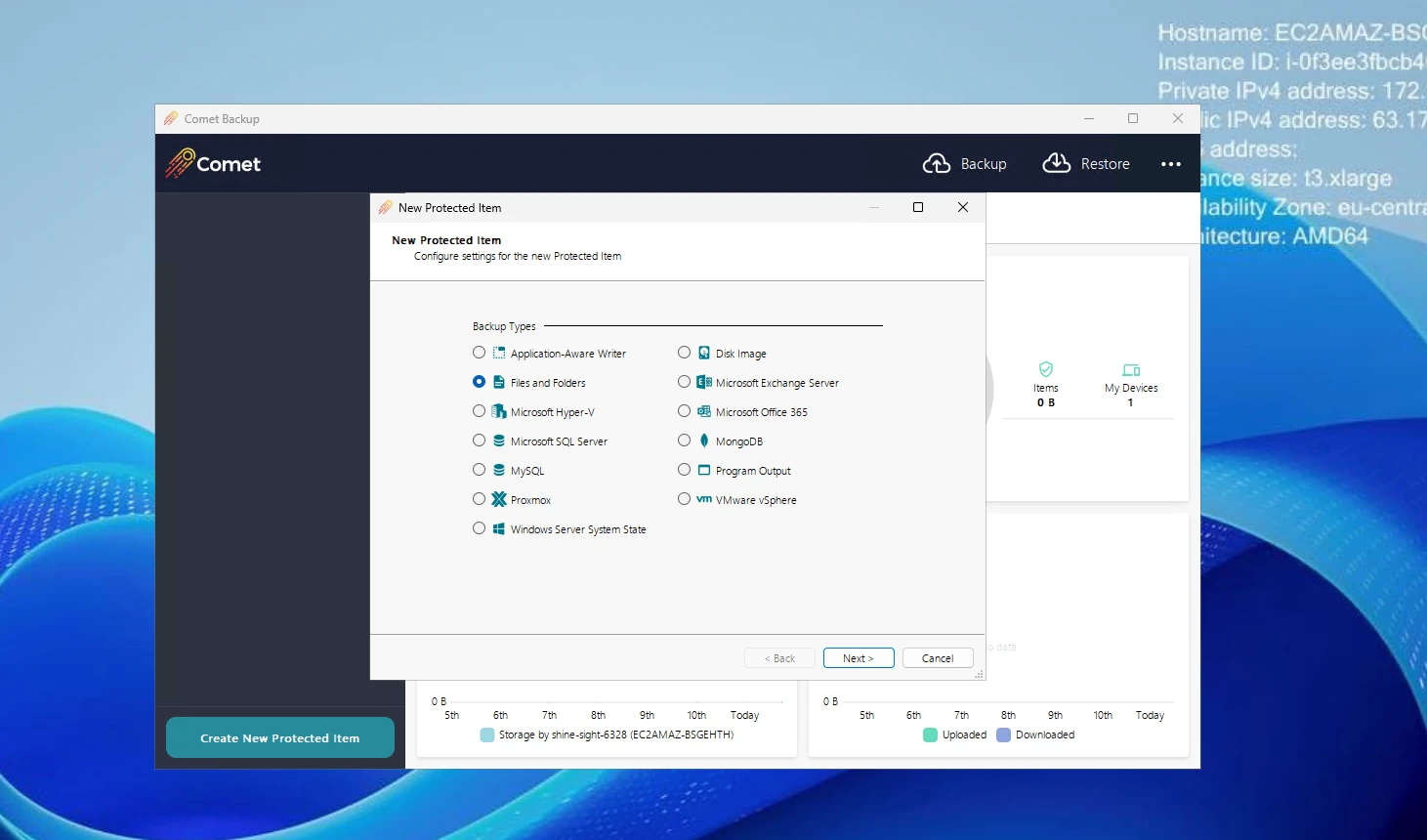 Comet Backup