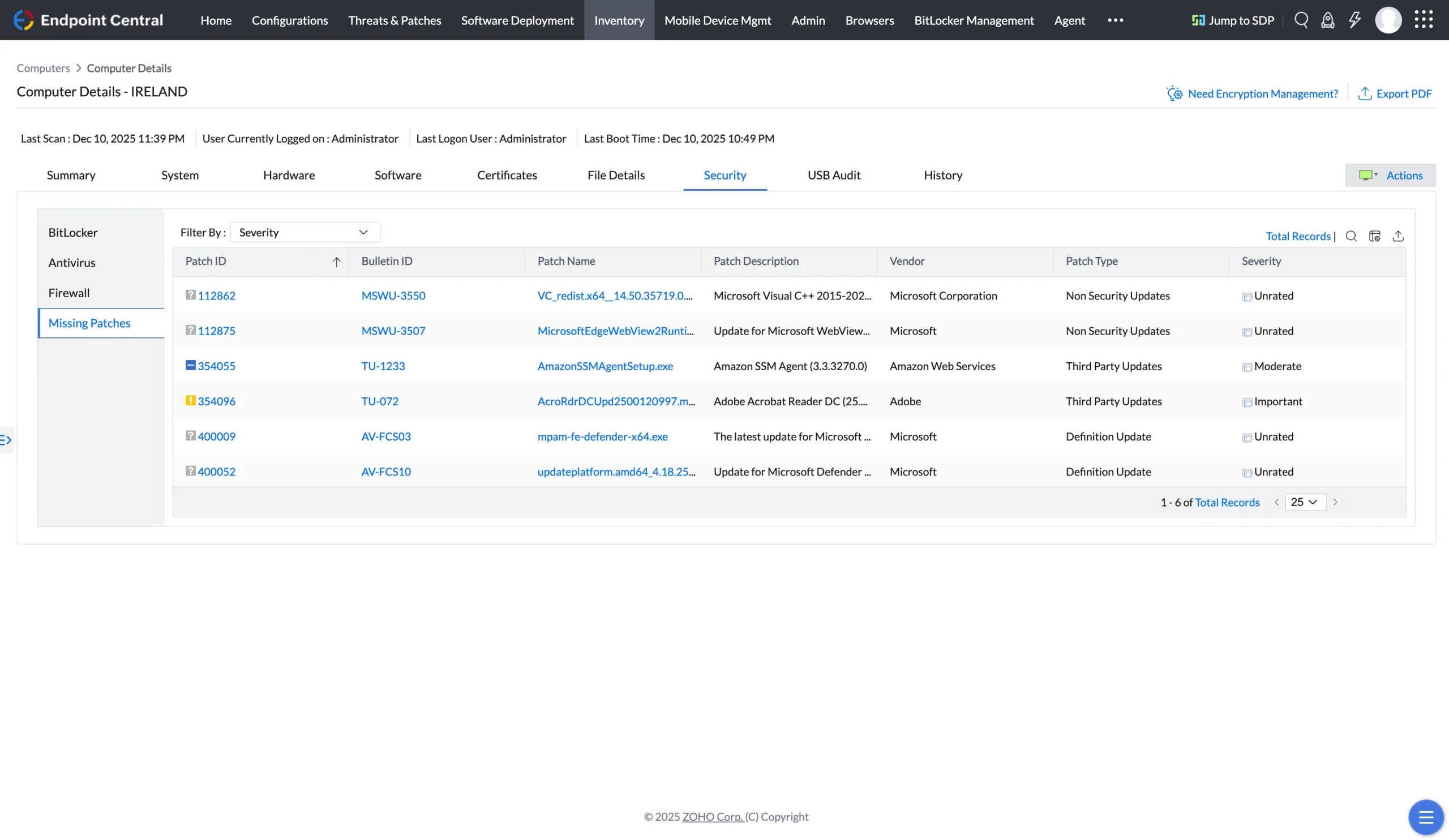 ManageEngine Endpoint Central MSP