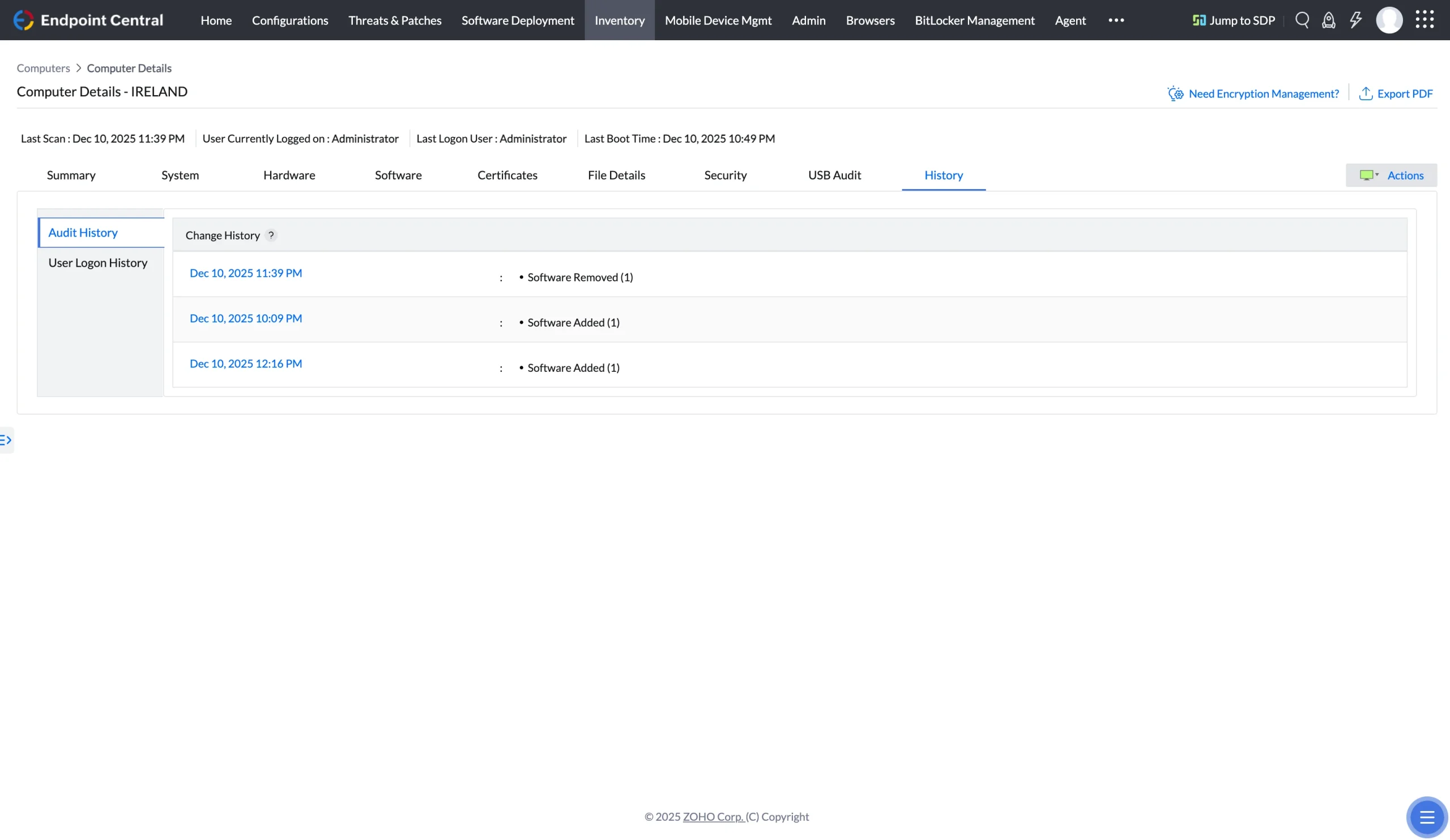 ManageEngine Endpoint Central MSP