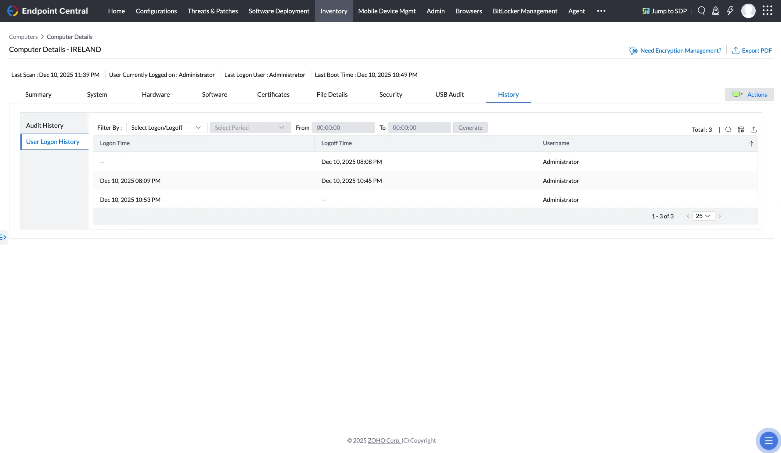 ManageEngine Endpoint Central MSP