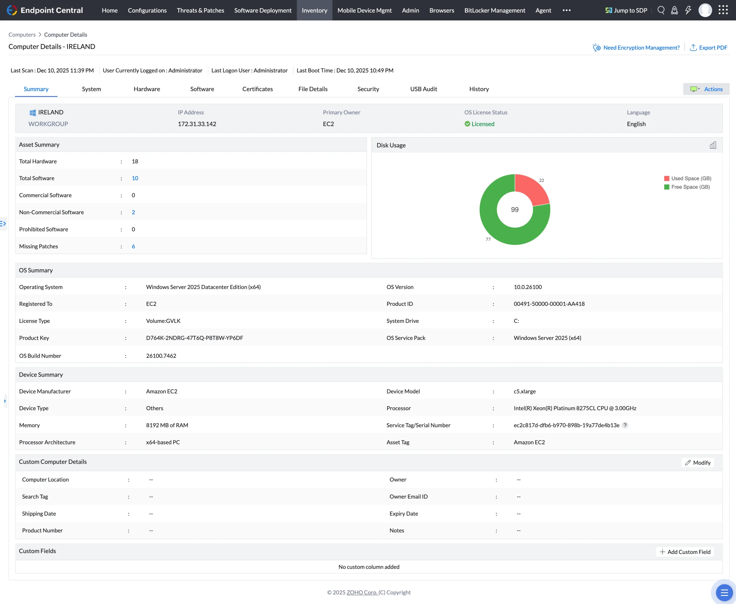 ManageEngine Endpoint Central MSP