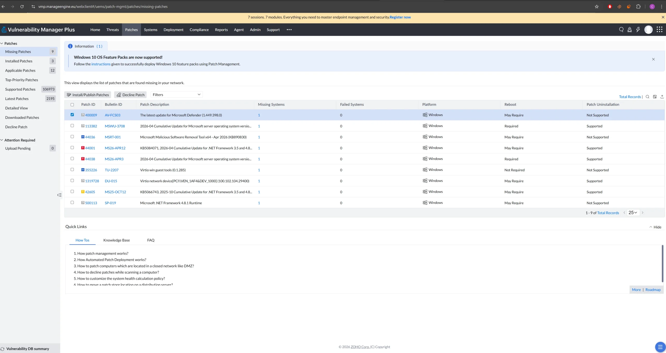ManageEngine Vulnerability Manager Plus