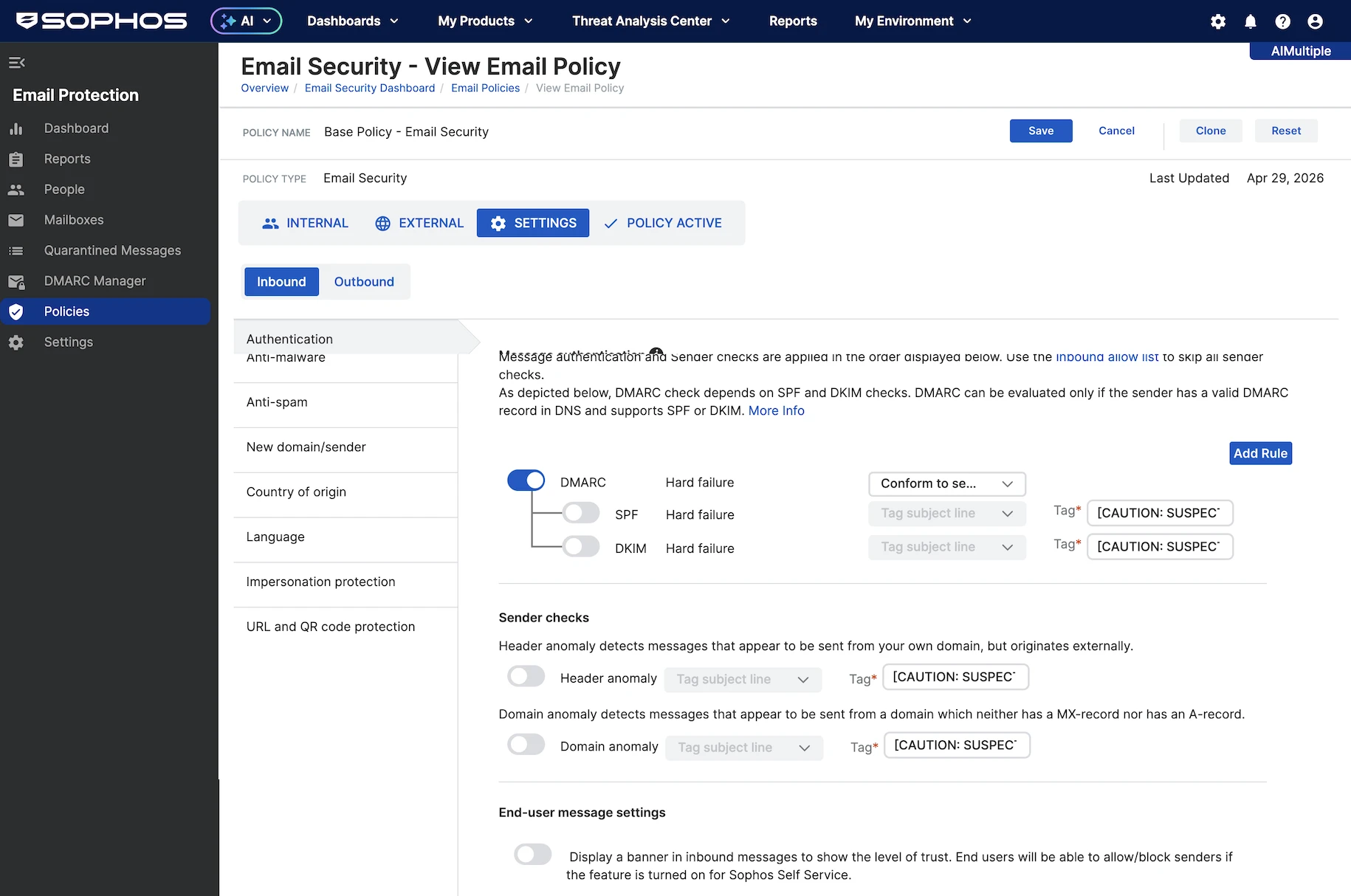Sophos Secure Email Gateway