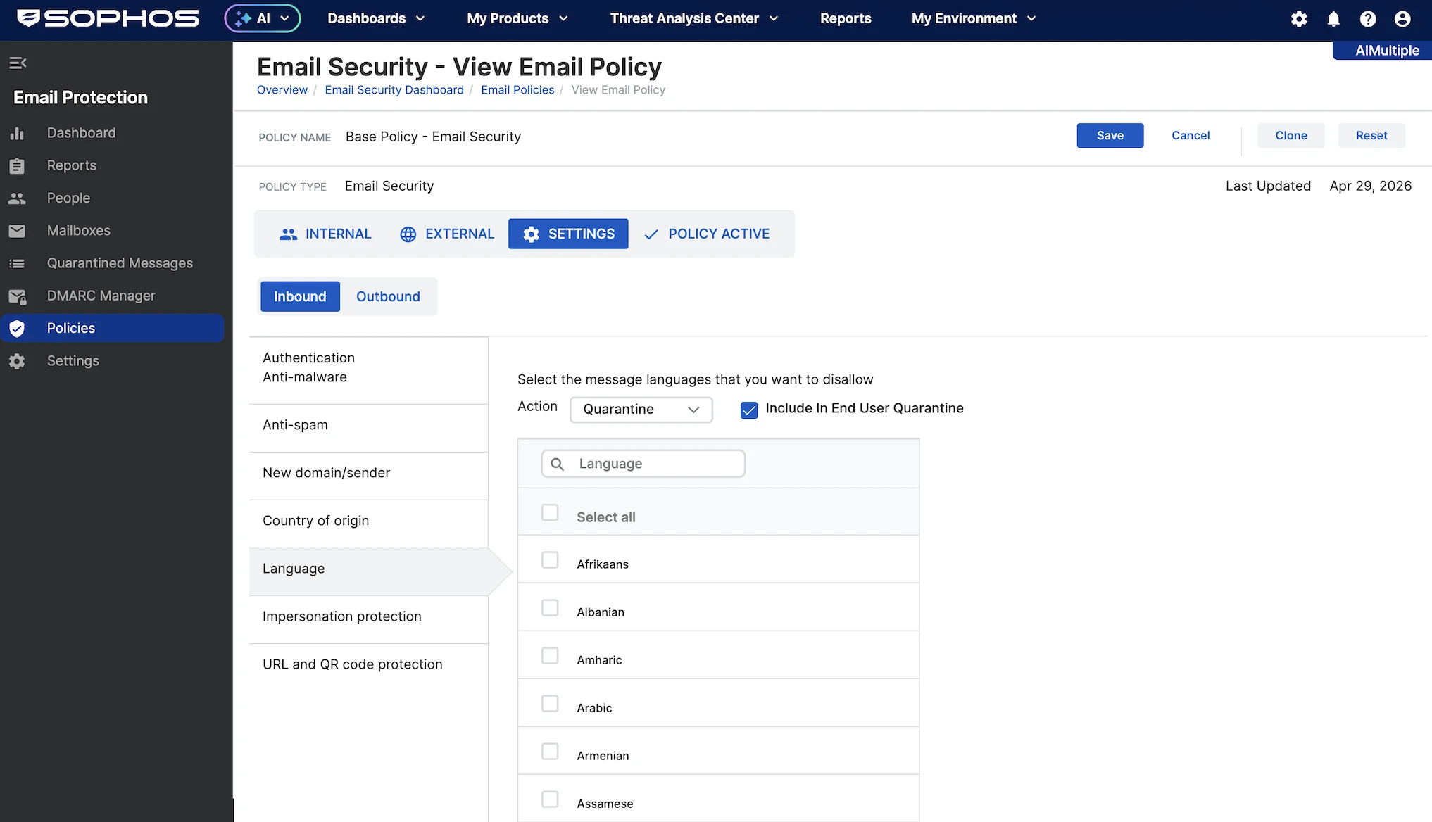 Sophos Secure Email Gateway